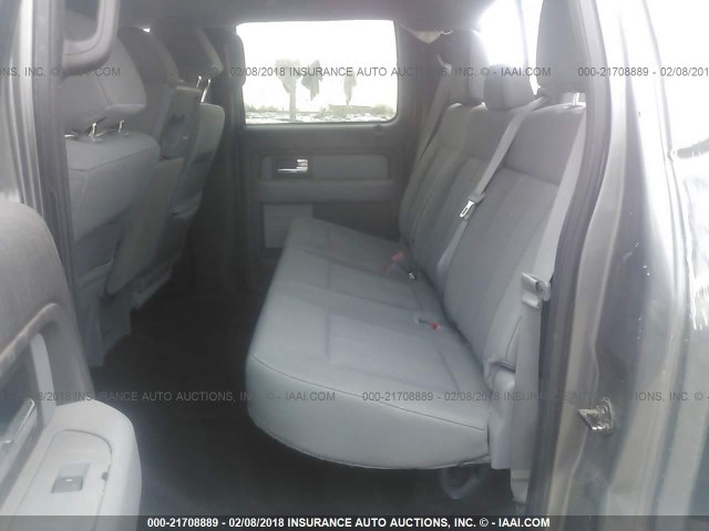 1FTFW1ET7DKD60555 - 2013 FORD F150 SUPERCREW GRAY photo 8