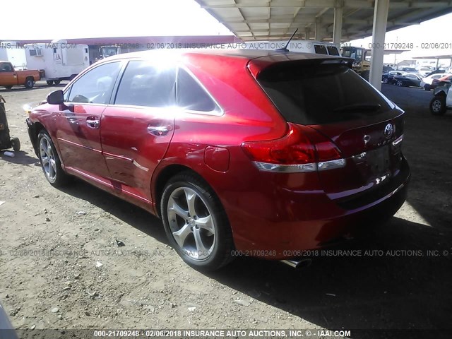 4T3BK11A79U016527 - 2009 TOYOTA VENZA RED photo 3