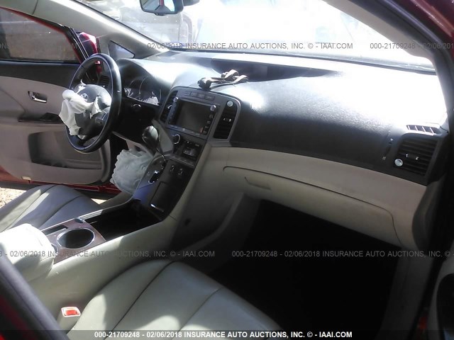 4T3BK11A79U016527 - 2009 TOYOTA VENZA RED photo 5