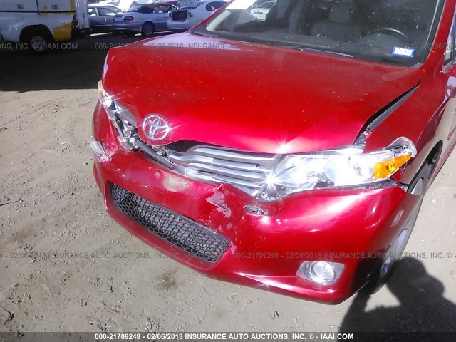 4T3BK11A79U016527 - 2009 TOYOTA VENZA RED photo 6