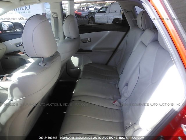 4T3BK11A79U016527 - 2009 TOYOTA VENZA RED photo 8