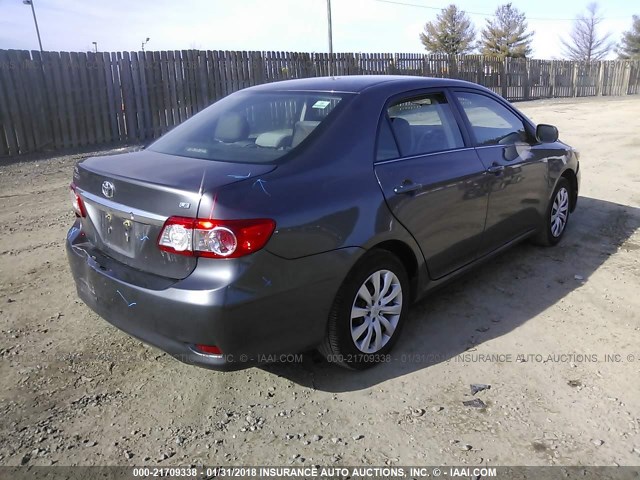 5YFBU4EE6DP203611 - 2013 TOYOTA COROLLA S/LE GRAY photo 4