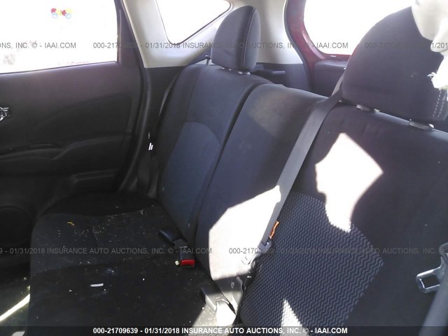 3N1CE2CP2EL404448 - 2014 NISSAN VERSA NOTE S/S PLUS/SV/SL RED photo 8