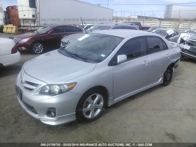 5YFBU4EE4CP071124 - 2012 TOYOTA COROLLA S/LE SILVER photo 2