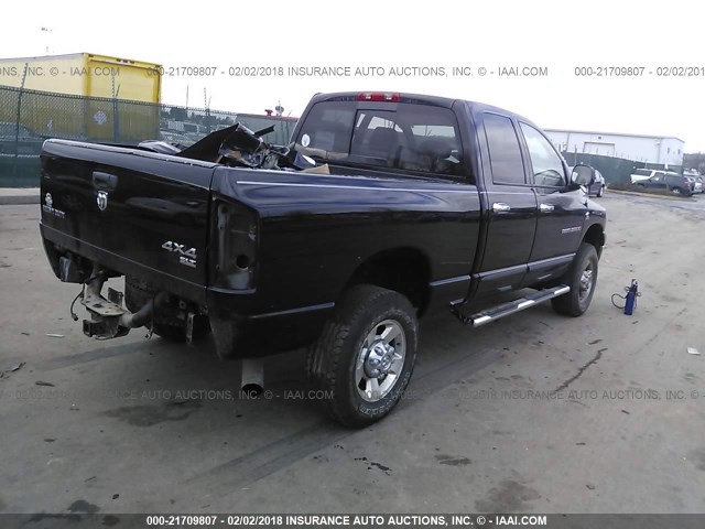 3D7KS28C56G130752 - 2006 DODGE RAM 2500 ST/SLT/LARAMIE შავი ფოტო 4
