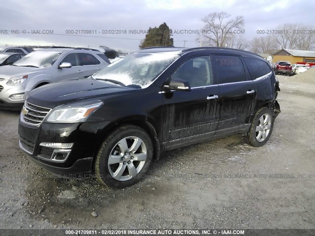 1GNKVGKD3GJ291608 - 2016 CHEVROLET TRAVERSE LT BLACK photo 2