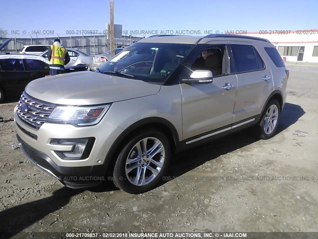 1FM5K7F82HGB03683 - 2017 FORD EXPLORER LIMITED 棕色 照片 2