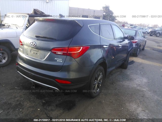 5XYZTDLB9DG051726 - 2013 HYUNDAI SANTA FE SPORT  GRAY photo 4