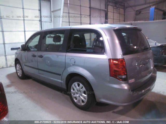 2C4RDGBG7GR169706 - 2016 DODGE GRAND CARAVAN SE SILVER photo 3