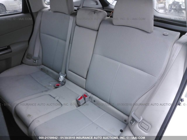 JF2SHADC0DH413816 - 2013 SUBARU FORESTER 2.5X PREMIUM WHITE photo 8