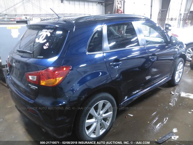 JA4AR4AU8CZ001751 - 2012 MITSUBISHI OUTLANDER SPORT SE Dark Blue photo 4