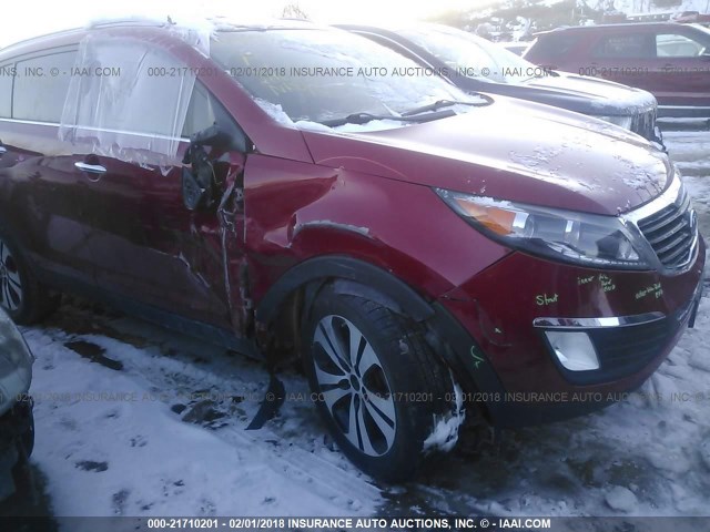 KNDPC3A28C7215581 - 2012 KIA SPORTAGE EX RED photo 6