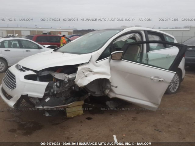 1FADP5BU6DL554504 - 2013 FORD C-MAX SEL WHITE photo 2