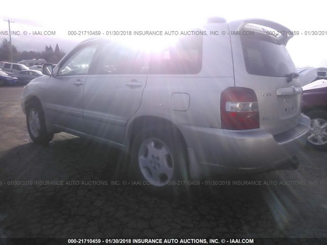 JTEEP21AX50106334 - 2005 TOYOTA HIGHLANDER LIMITED GRAY photo 3