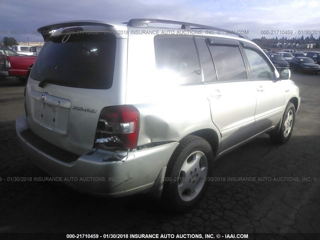 JTEEP21AX50106334 - 2005 TOYOTA HIGHLANDER LIMITED GRAY photo 4