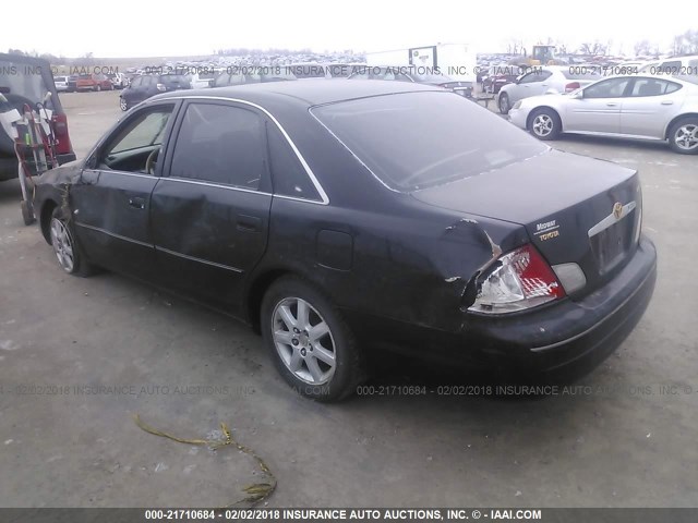 4T1BF28B31U166348 - 2001 TOYOTA AVALON XL/XLS BLACK photo 3