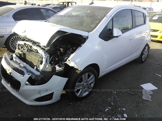 KL8CD6S98EC517660 - 2014 CHEVROLET SPARK 1LT WHITE photo 2