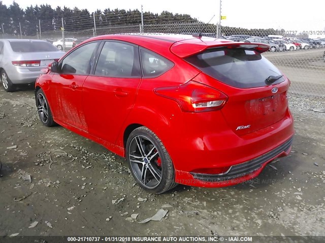 1FADP3L92HL208759 - 2017 FORD FOCUS ST RED photo 3