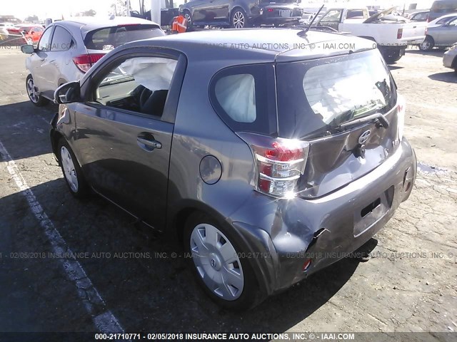 JTNJJXB03CJ015416 - 2012 TOYOTA SCION IQ GRAY photo 3