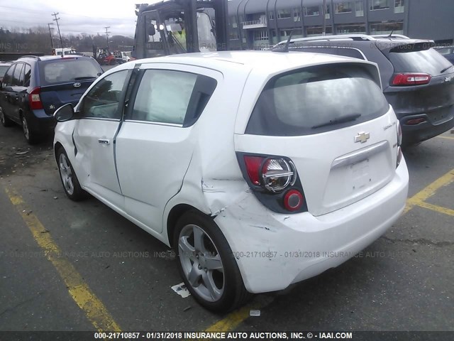 1G1JE6SB6D4149110 - 2013 CHEVROLET SONIC LTZ WHITE photo 3