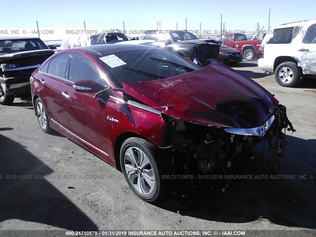 KMHEC4A4XEA116325 - 2014 HYUNDAI SONATA HYBRID RED photo 1