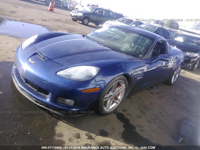 1G1YY26E465130247 - 2006 CHEVROLET CORVETTE Z06 BLUE photo 2