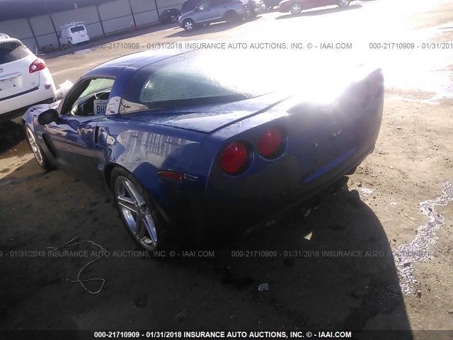 1G1YY26E465130247 - 2006 CHEVROLET CORVETTE Z06 BLUE photo 3