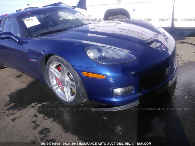 1G1YY26E465130247 - 2006 CHEVROLET CORVETTE Z06 BLUE photo 6