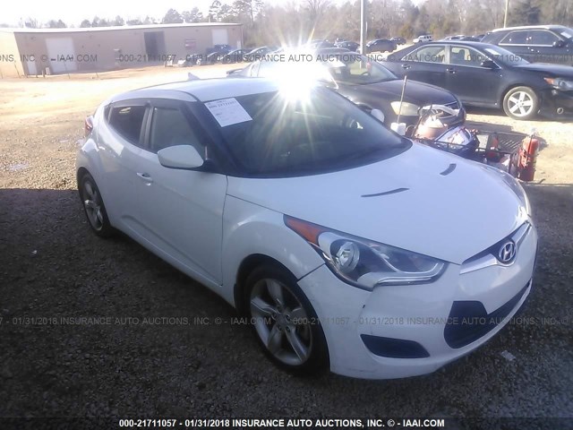 KMHTC6AD5EU207794 - 2014 HYUNDAI VELOSTER WHITE photo 1