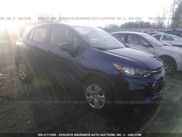 3GNCJKSB5HL150907 - 2017 CHEVROLET TRAX LS BLUE photo 1