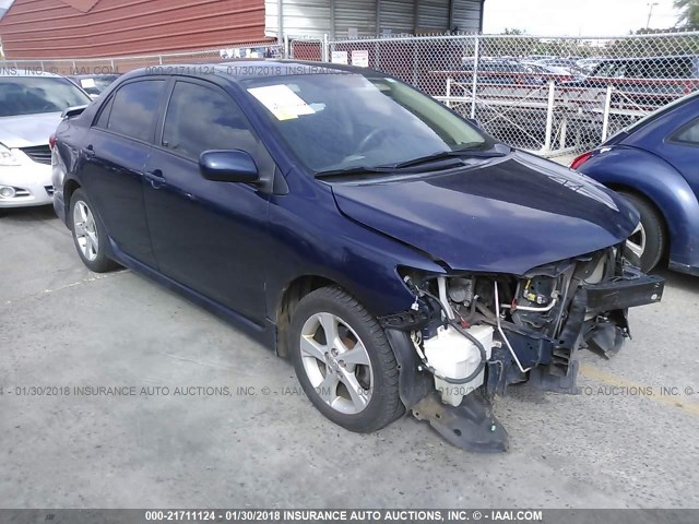 2T1BU4EE1BC728055 - 2011 TOYOTA COROLLA S/LE Navy photo 1