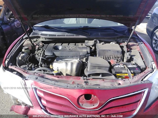 4T1BF3EK5BU142855 - 2011 TOYOTA CAMRY SE/LE/XLE Красный фото 10