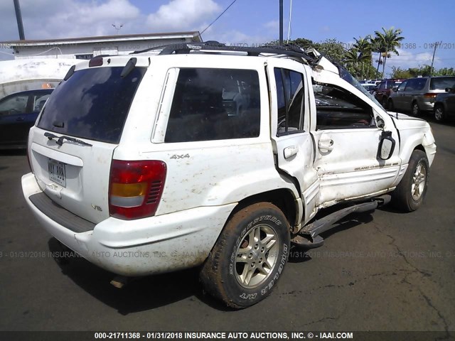 1J4GW68N2XC692944 - 1999 JEEP GRAND CHEROKEE LIMITED WHITE photo 4