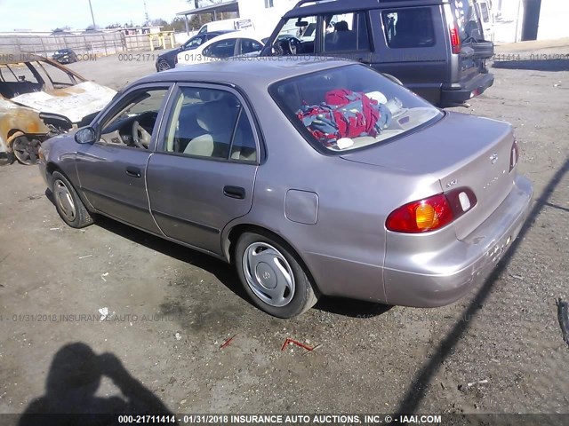 1NXBR12E4XZ199209 - 1999 TOYOTA COROLLA VE/CE/LE 棕色 照片 3