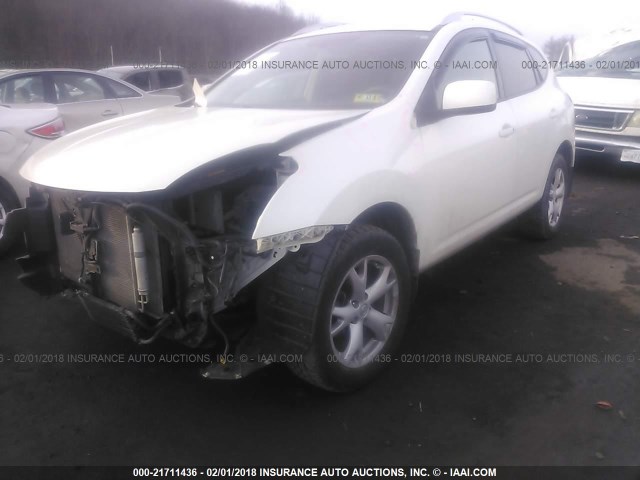 JN8AS58V99W191640 - 2009 NISSAN ROGUE S/SL WHITE photo 2