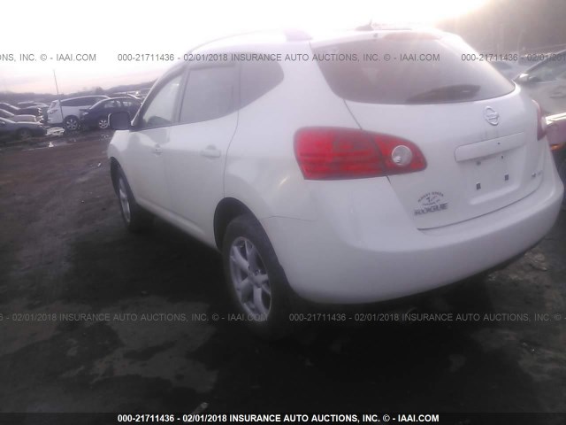 JN8AS58V99W191640 - 2009 NISSAN ROGUE S/SL WHITE photo 3