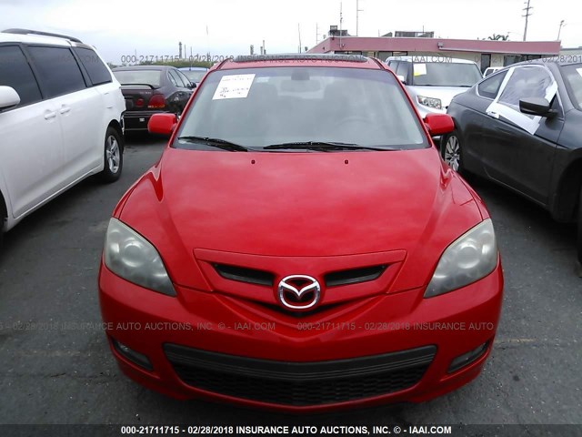 JM1BK343071637189 - 2007 MAZDA 3 HATCHBACK RED photo 6