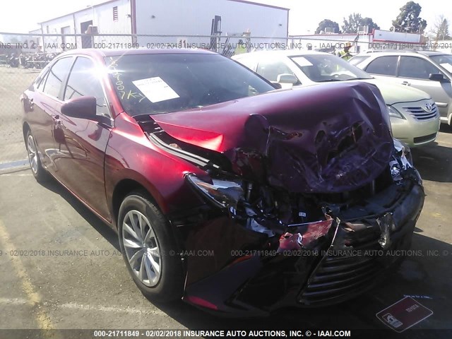 4T1BF1FK3GU557523 - 2016 TOYOTA CAMRY LE/XLE/SE/XSE RED photo 1