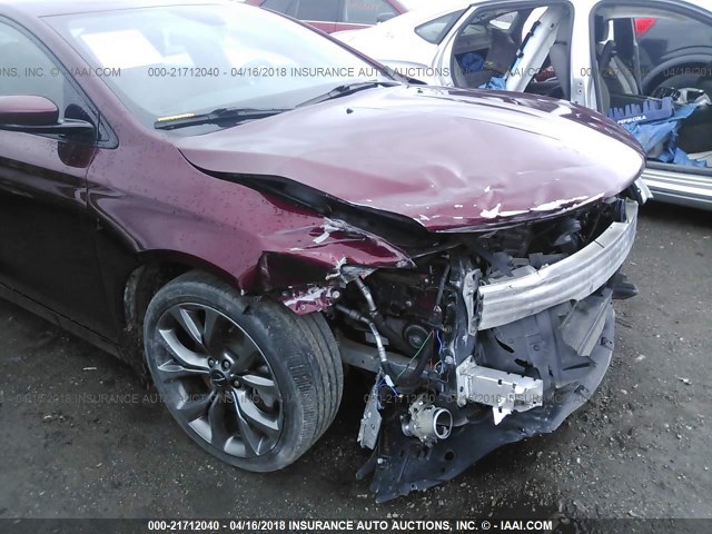 1C3CCCBB4FN566327 - 2015 CHRYSLER 200 S RED photo 6