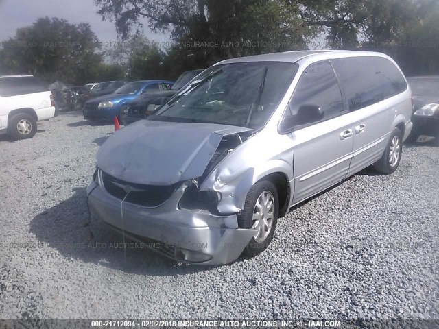 2C4GP54L82R700353 - 2002 CHRYSLER TOWN & COUNTRY LXI SILVER photo 2
