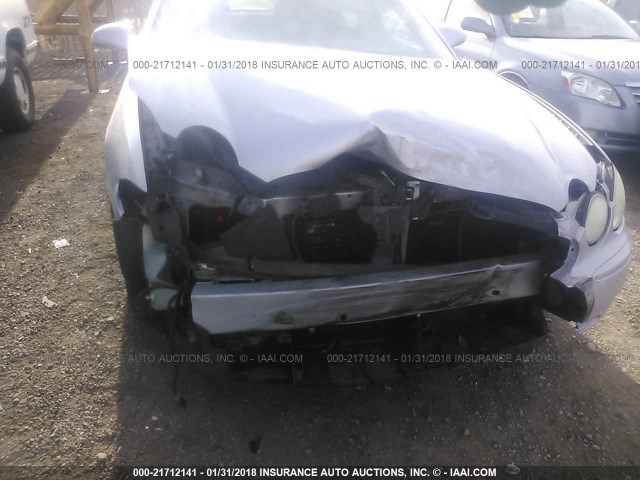 2G4WC582861193351 - 2006 BUICK LACROSSE CX SILVER photo 6