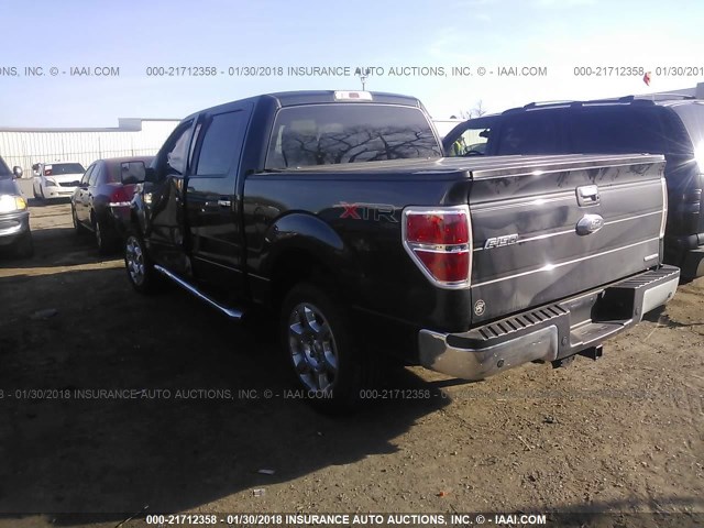 1FTFW1EF1EFC76168 - 2014 FORD F150 SUPERCREW BLACK photo 3