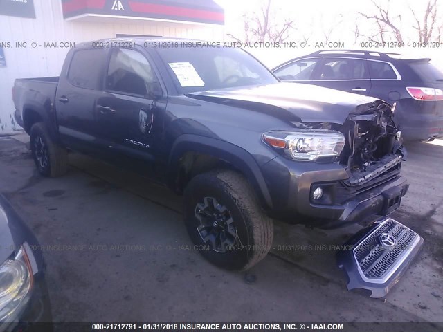 5TFCZ5AN4HX100776 - 2017 TOYOTA TACOMA DBL CAB/SR/TRDSPT/OR/PRO ნაცრისფერი ფოტო 1