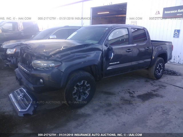 5TFCZ5AN4HX100776 - 2017 TOYOTA TACOMA DBL CAB/SR/TRDSPT/OR/PRO ნაცრისფერი ფოტო 6