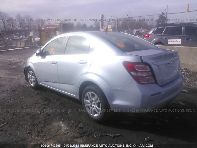 1G1JB5SH1H4133233 - 2017 CHEVROLET SONIC LS 浅蓝色 照片 3