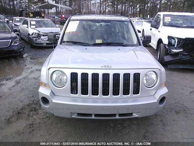 1J4FT28B39D154494 - 2009 JEEP PATRIOT SPORT SILVER photo 6