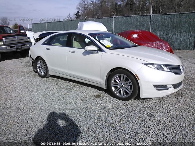 3LN6L2LU9ER826456 - 2014 LINCOLN MKZ HYBRID WHITE photo 1