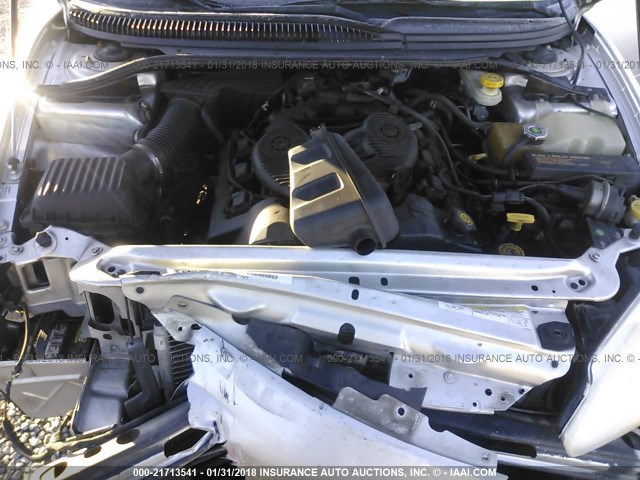 2B3HD46R63H536912 - 2003 DODGE INTREPID SE SILVER photo 10