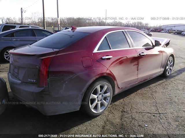 1G6AB5RX7D0150904 - 2013 CADILLAC ATS LUXURY RED photo 4