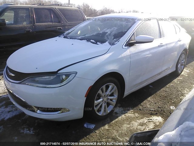 1C3CCCAB6FN586547 - 2015 CHRYSLER 200 LIMITED WHITE photo 2